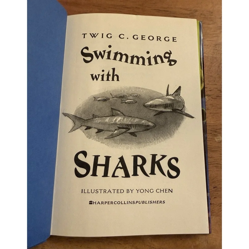 Swimming With Sharks by Twig C. George First Edition HC Book 1999 Signed